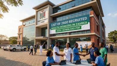 List of 2600 Recruited Health Workers in Zambia 2026 | Download PDF Official Release